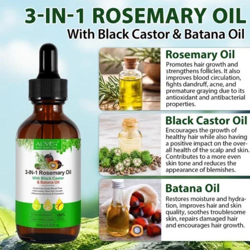 100% Pure Rosemary Oil for Hair Natural Rosemary Oil for Hair Care 4oz